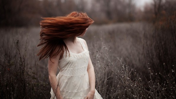 women_face_redhead_long_hair_white_dress_freckles_field-164981